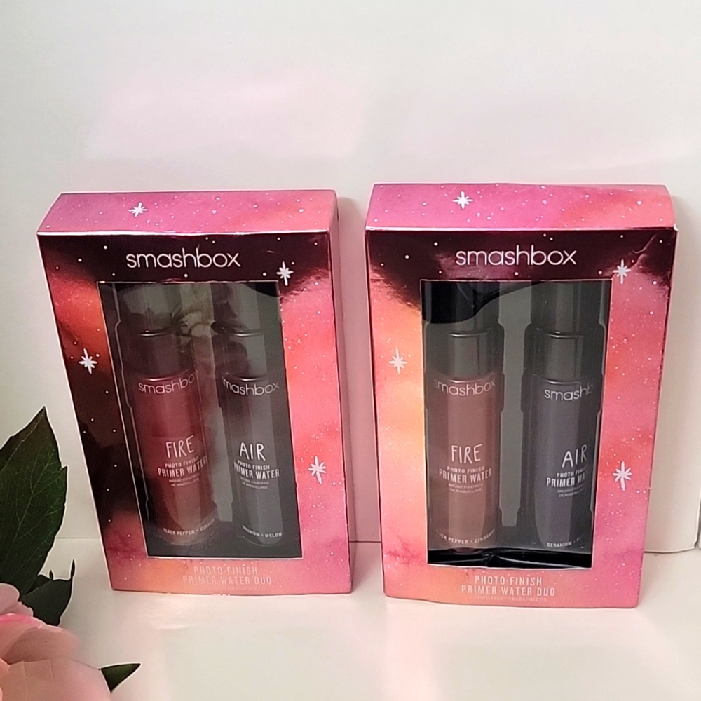 2 x SMASHBOX Photo Finish Primer Water Duo FIRE and AIR TRAVEL SIZE 